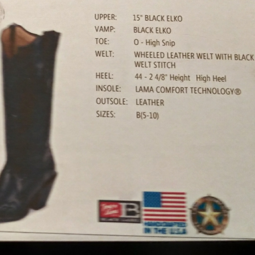 Black TONY LAMA COWGIRL BOOYS/ never worn